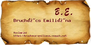 Bruchács Emiliána névjegykártya